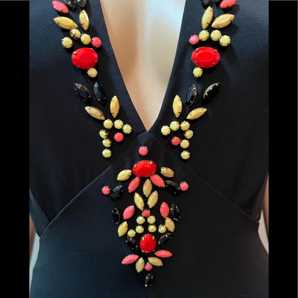 Victoria’s Secret Black Halter Dress with Gorgeous Beaded Neck Detail. SizeM - Picture 4 of 10